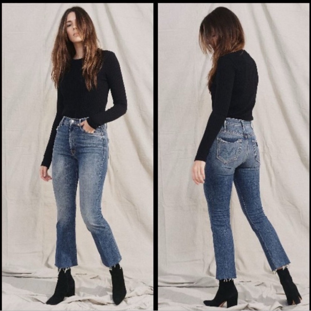 🔥MOTHER Denim The Hustler Ankle Fray Jeans in We All Scream🔥